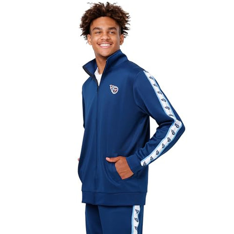 FOCO NFL Tennessee Titans Stripe Logo Track Jacket - Mens