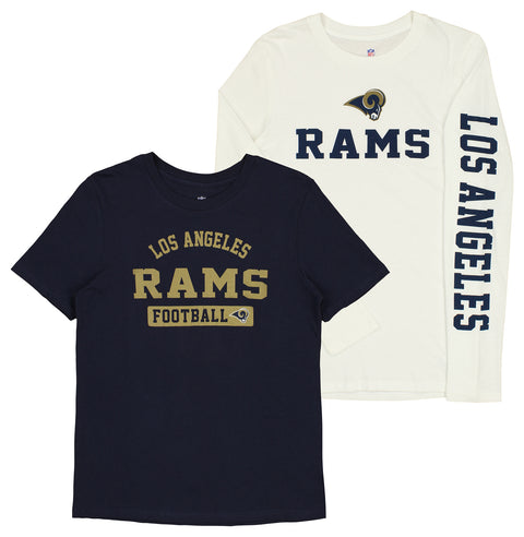 Outerstuff NFL Los Angeles Rams Boys Youth 3-in-1 Long and Short Sleeve T-Shirt Combo