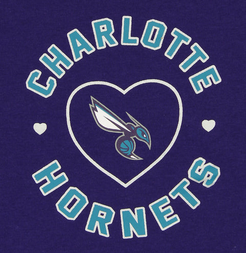 Outerstuff NBA Girls Toddlers 2t-4t Love Team Cotton Long Sleeve Tee, Charlotte Hornets
