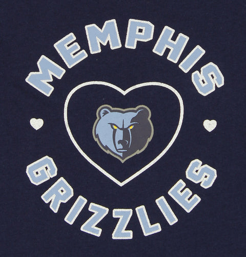 Outerstuff NBA Girls Toddlers 2t-4t Love Team Cotton Long Sleeve Tee, Memphis Grizzlies