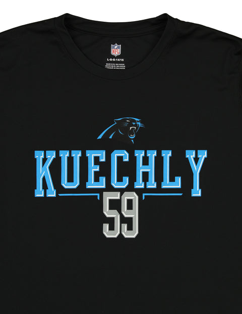 Outerstuff NFL Boys Youth Carolina Panthers Luke Kuechly #59 Long Sleeve Player T-Shirt, Black
