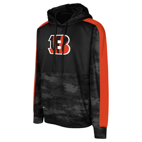 Outerstuff NFL Men’s Pro Drill Long Sleeve Basic Pullover Hoodie, Comfortable and Stylish Team Apparel, Officially Licensed NFL Gear, Cincinnati Bengals, Multi