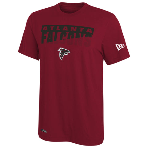 New Era NFL Men's Scoreboard Short Sleeve Poly Dri-tek Tee Falcons Dark Red
