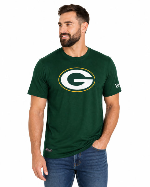 New Era NFL Green Bay Packers Mens Stadium Logo Short Sleeve Poly Tee