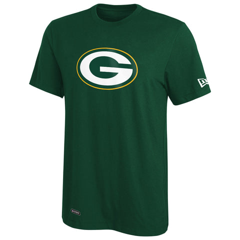 New Era NFL Green Bay Packers Mens Stadium Logo Short Sleeve Poly Tee