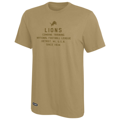 Outerstuff NFL Men's Spread Offense Short Sleeve Poly Tee, Officially Licensed Apparel, Detroit Lions, Multi