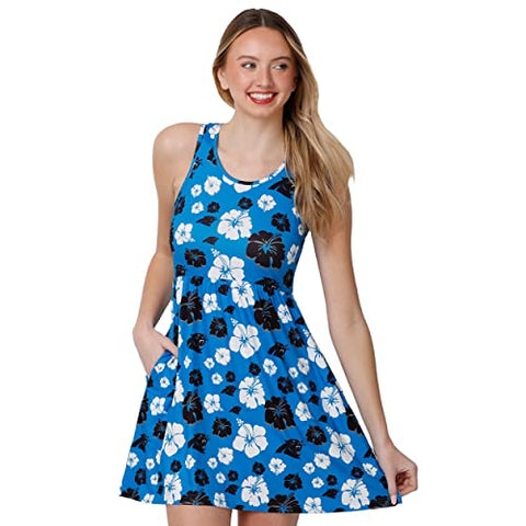FOCO NFL Carolina Panthers Fan Favorite Floral Sun Dress - Womens