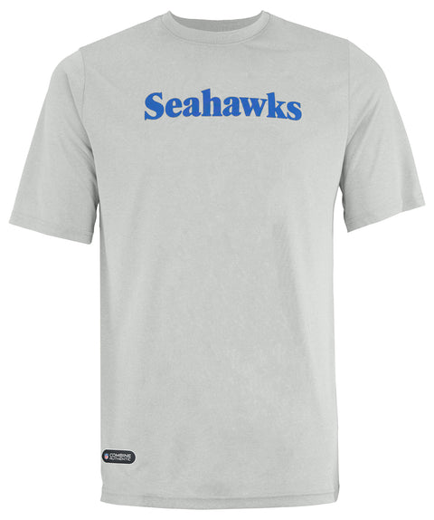 Outerstuff NFL Men's Stadium Retro Wdmk Logo Short Sleeve Tee, Comfortable Fit, Official Licensed Gear, Seattle Seahawks, Team Color