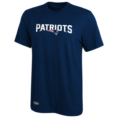Outerstuff NFL Men's Stadium Wdmk Logo Long Sleeve Tee, Comfortable Fit, Official Licensed NFL Gear, New England Patriots, Team Color