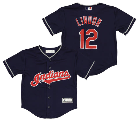 MLB Boys 4-7 Indians Francisco Lindor Cool Base Alt.1 Replica Jersey