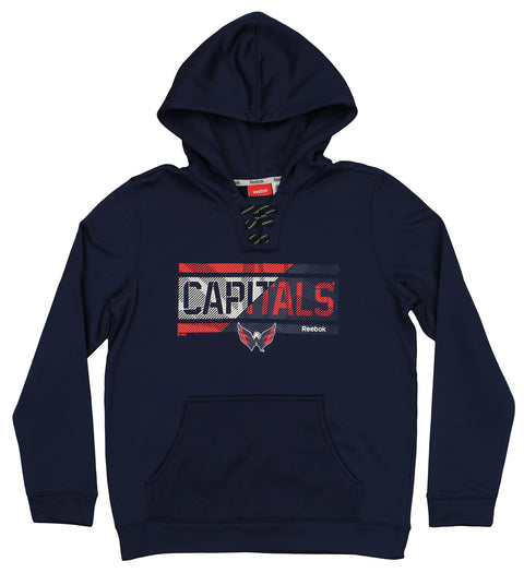NHL Youth Boys Washington Capitals Faceoff Athletic Pullover Hoodie, Navy
