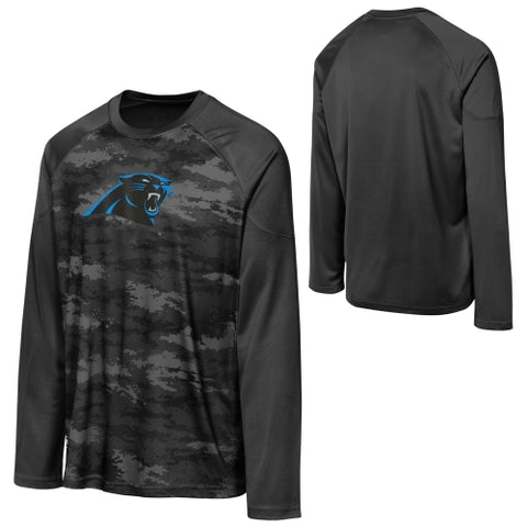 Outerstuff NFL Boys Youth Win Zone Long Sleeve Tee, Carolina Panthers, Team Color