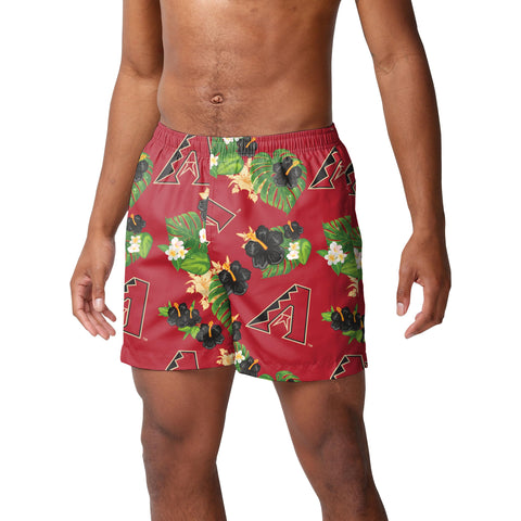 FOCO MLB Cleveland Indians Floral Swimming Trunks - Mens Extra