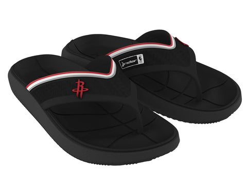 Rider NBA Men's Block Thong Sandal, Houston Rockets