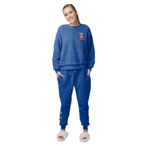 FOCO MLB Chicago Cubs Sherpa Lounge Set - Womens