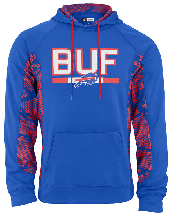 Zubaz NFL Men's Buffalo Bills Elevated Hoodie With Camo Lines