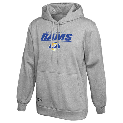 Outerstuff NFL Men's Los Angeles Rams Stated Pullover Hoodie, Grey