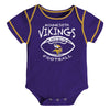 Outerstuff NFL Infant Minnesota Vikings 3-Pack Short Sleeve Bodysuit