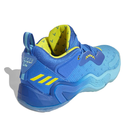Adidas Unisex D.O.N. Issue 3 Basketball Shoes, Blue/Yellow/Bright Cyan
