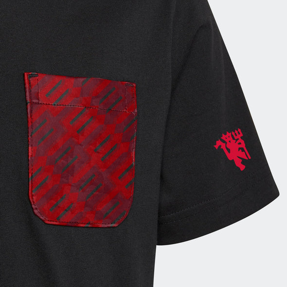 Adidas Youth Boys Manchester United Tee, Black