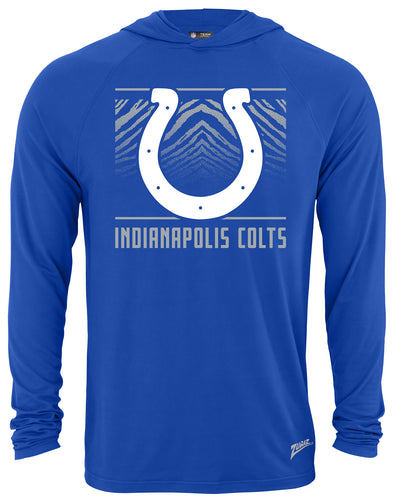 Zubaz NFL Men's Light Weight Team Color Hoodie, Alternate Tunnel Logo, Indianapolis Colts