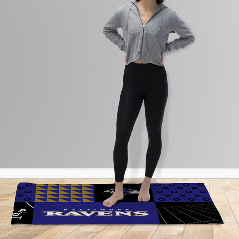 Northwest NFL Baltimore Ravens Colorblock Washable Area Living Rug, 36" X 60"