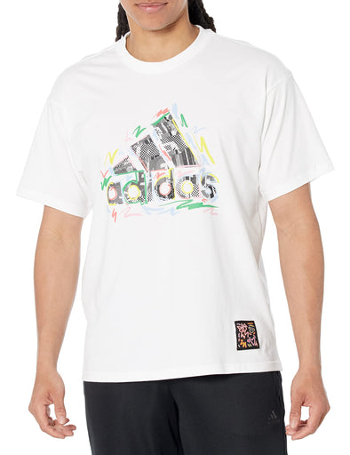 adidas Men's Pride Tee, White/Multi
