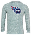 Zubaz NFL Men's Light Weight All Over Post Gray Tonal Hoodie, With Primary Logo, Tennessee Titans