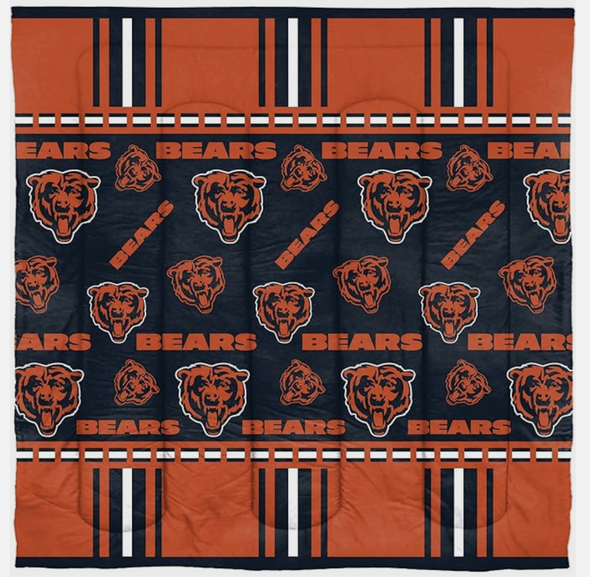 Northwest NFL Chicago Bears Rotary Twin Bed In Bag Set