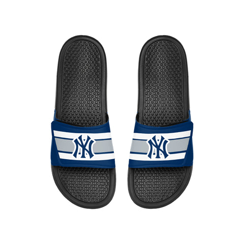 FOCO MLB Youth New York Yankees Stripe Legacy Sport Slides