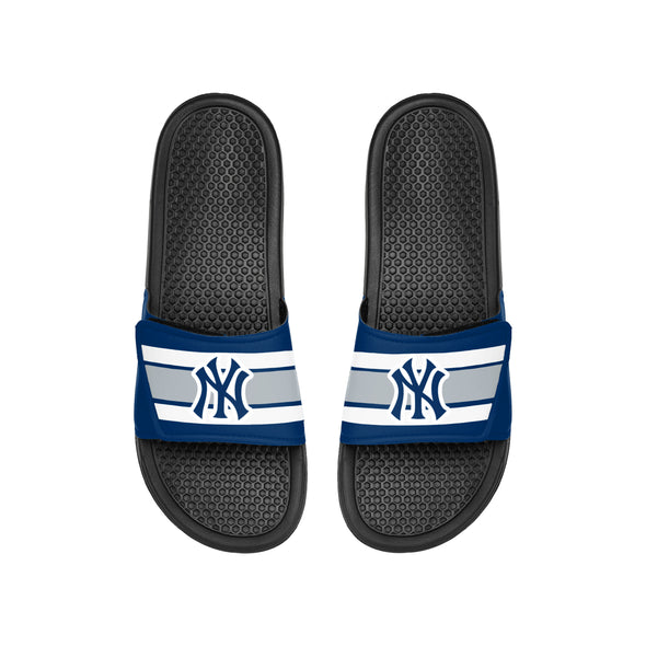 FOCO MLB Youth New York Yankees Stripe Legacy Sport Slides