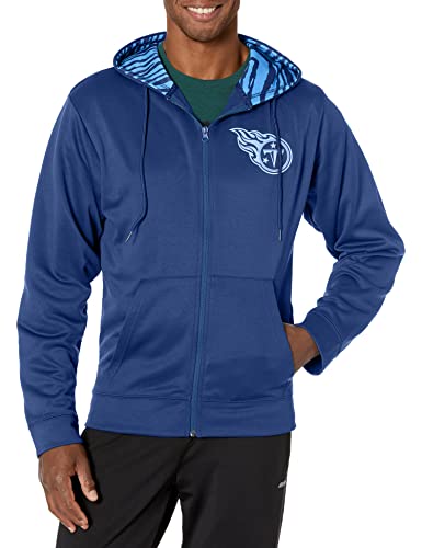 Zubaz NFL Men's Tennessee Titans Team Full Zip Up Hoodie With Zebra Ac –  Fanletic