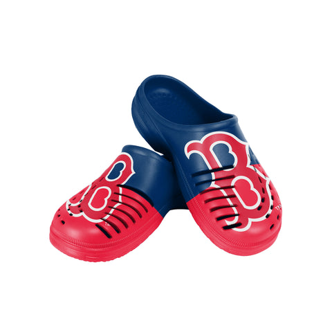 FOCO MLB Men's Boston Red Sox 2023 Colorblock Big Logo Clogs