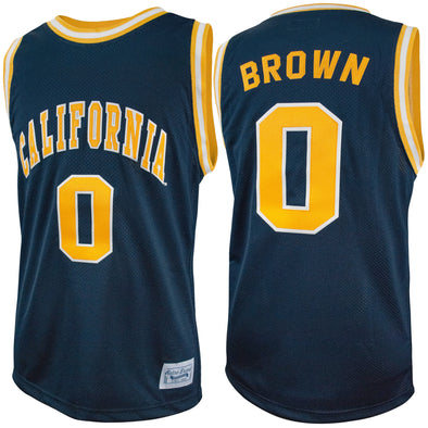 Original Retro Brand NCAA Men's California Golden Bears #0 Jaylen Brown Tackle Twill Jersey