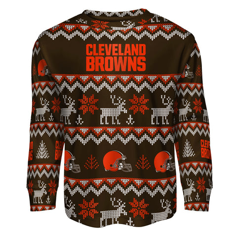 Outerstuff NFL Youth Boys Cleveland Browns Winter Pajamas Top & Bottom Set