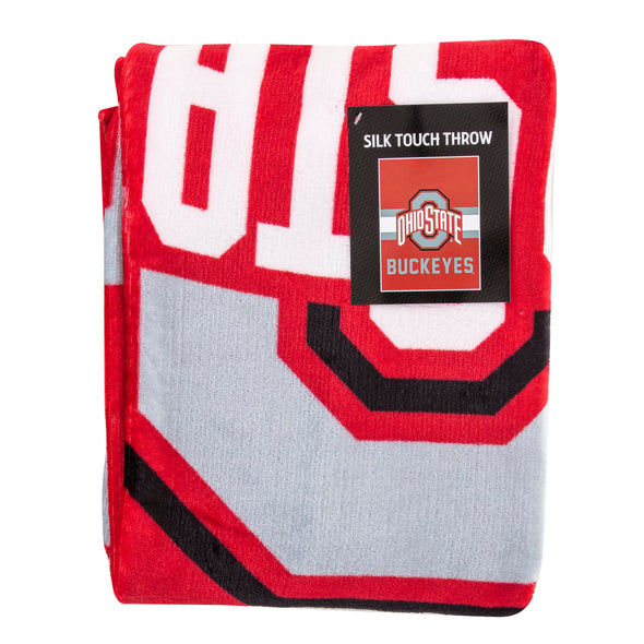 Northwest NCAA Ohio State Buckeyes Singular Silk Touch Throw Blanket, 45"x60"