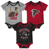 Outerstuff NFL Infant Atlanta Falcons Champ 3-Pack Bodysuit Set