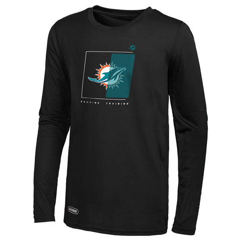 Outerstuff NFL Men's Miami Dolphins Too Tough Long Sleeve Dri-Tek T-Shirt