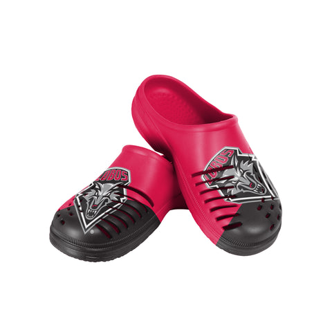 FOCO NCAA Men's New Mexico Lobos 2023 Colorblock Big Logo Clogs