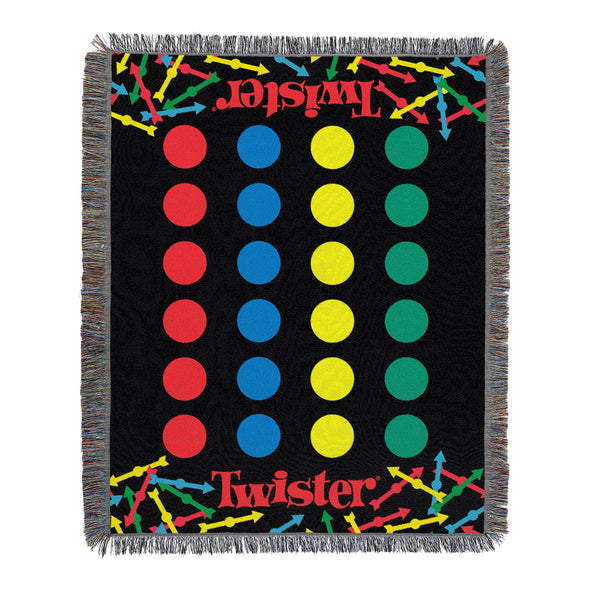 Northwest X Hasbro Twister Woven Tapestry Throw with Fringes, 48" x 60"