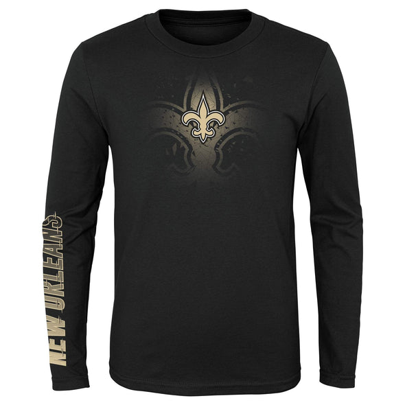 Outerstuff NFL Kids New Orleans Saints Platinum Long Sleeve T-Shirt