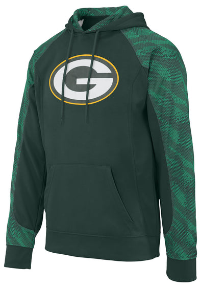 Zubaz NFL Men's Green Bay Packers Elevated Logo Viper Hoodie