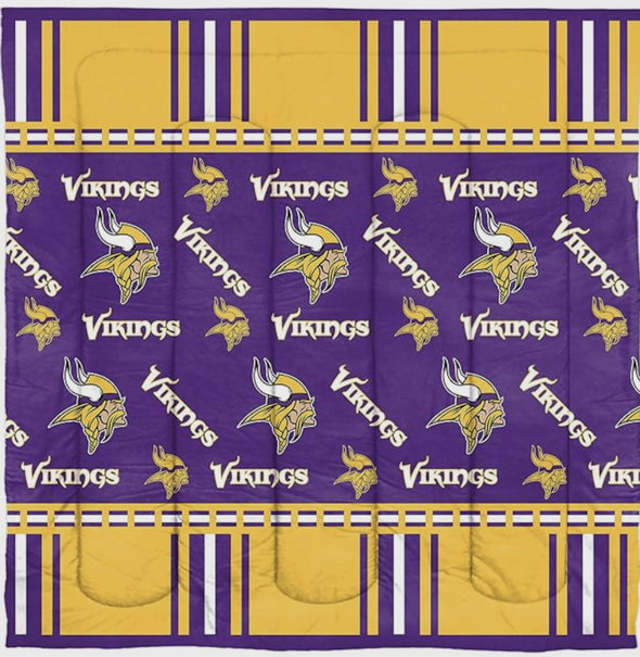 Northwest NFL Minnesota Vikings Rotary Full Bed In A Bag Set