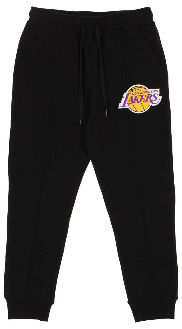 FISLL NBA Men's Los Angeles Lakers Solid Fleece Jogger, Black