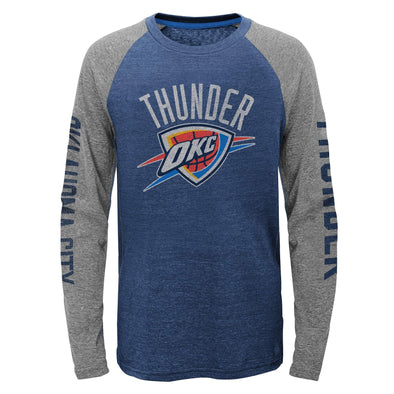 Outerstuff NBA Youth Boys Oklahoma City Thunder Fadeaway Raglan T-Shirt