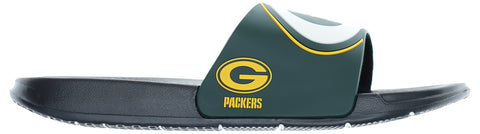 FOCO NFL Men's Green Bay Packers Cropped Big Logo Raised Slides