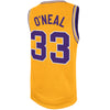 Retro Brand Original NCAA Men's LSU Tigers #33 Shaquille O'Neal Tackle Twill Jersey, Gold