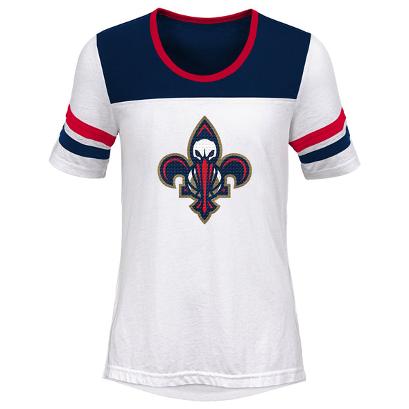 Outerstuff NBA Youth Girls New Orleans Pelicans Point Guard Short Sleeve T-Shirt