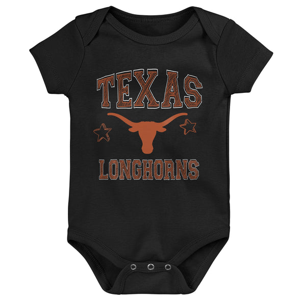 Outerstuff NCAA Infant Unisex Texas Longhorns Born to Be 3-Pack Bodysuit Set