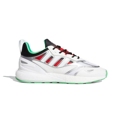 Adidas Men's Gamora ZX 2K Boost Shoes, Silver Metallic/Cloud White/Scarlet